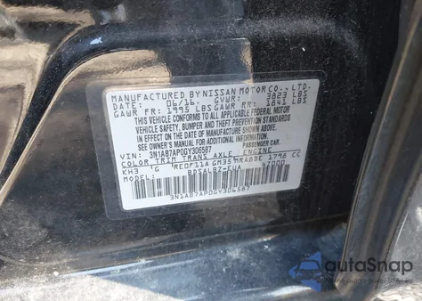 2016 Nissan Sentra S z USA, uszkodzony, nr VIN 3N1AB7AP0GY306587